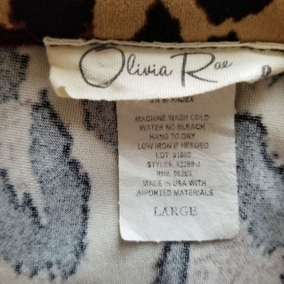 Olivia Rae Animal Print Skirt. Size L. - Picture 5 of 5